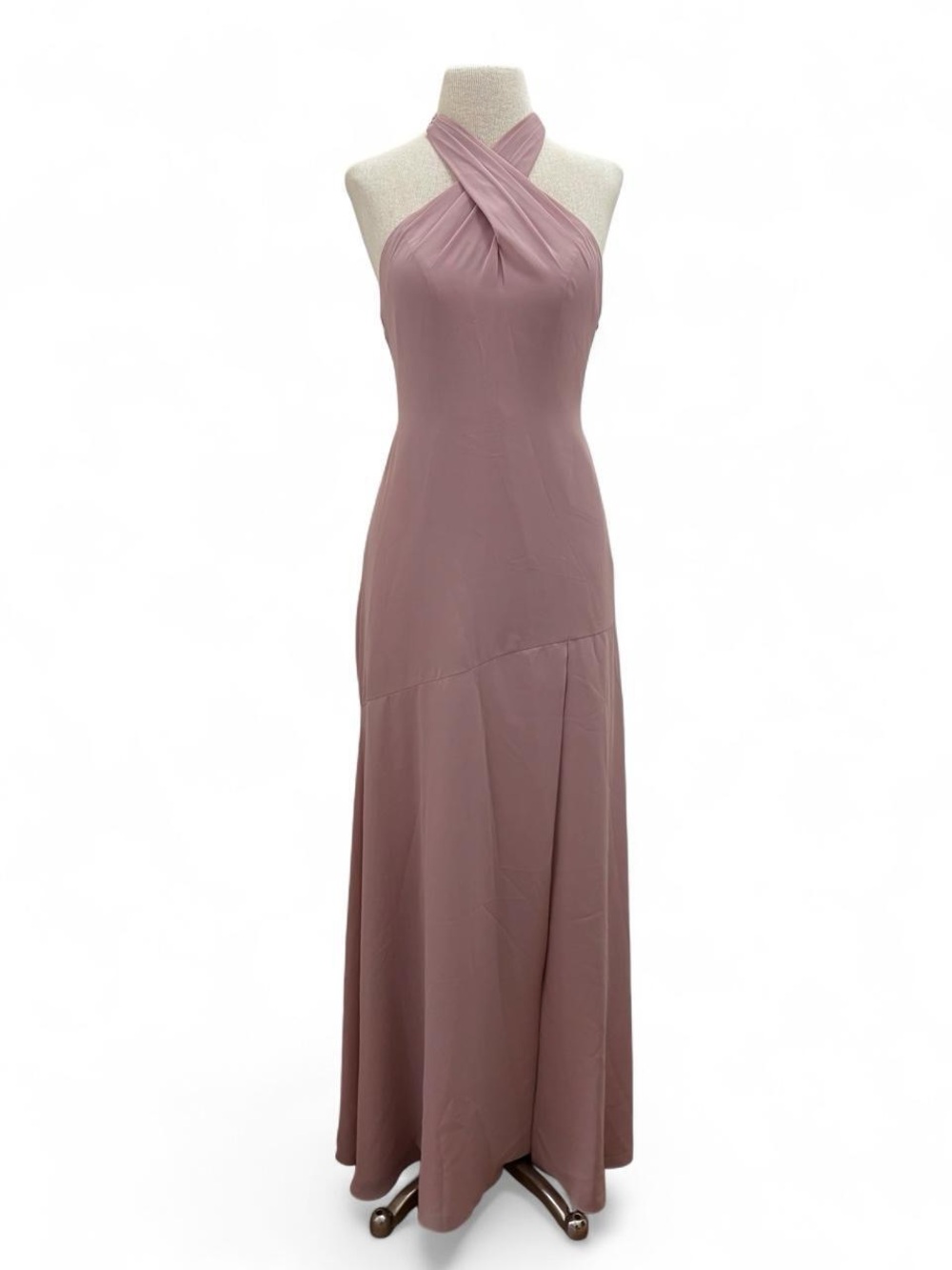Revelry Pink Athena Halter Chiffon Dress Size 2 XS Elegant Glam Prom Bridesmaid